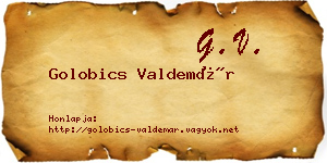 Golobics Valdemár névjegykártya